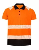 Recycled Safety Polo Shirt Fluorescent Orange