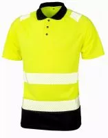 Recycled Safety Polo Shirt Fluorescent Yellow