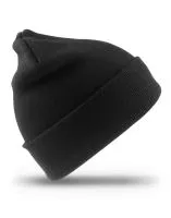 Recycled Woolly Ski Hat Black
