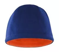 Reversible Fleece Skull Hat Navy/Orange