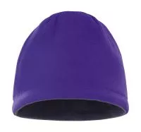 Reversible Fleece Skull Hat Purple/Charcoal