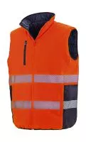 Reversible Soft Padded Safety Gilet Fluo Orange/Navy