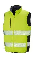 Reversible Soft Padded Safety Gilet Fluo Yellow/Navy