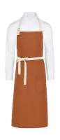 SANTORINI - Contrasted Bib Apron with Pocket Burnt Orange