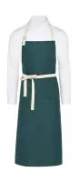 SANTORINI - Contrasted Bib Apron with Pocket Enamel Blue