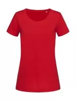 Sharon Crew Neck Women Crimson Red