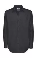 Sharp LSL/men Twill Shirt  Dark Grey