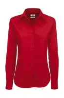 Sharp LSL/women Twill Shirt Deep Red