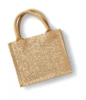 Shimmer Jute Mini Gift Bag Natural/Gold