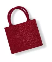Shimmer Jute Mini Gift Bag Red/Gold