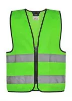 Signal Zipper Vest for Kids "Aalborg" Neon Green