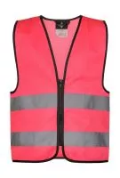 Signal Zipper Vest for Kids "Aalborg" Neon Pink