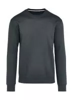 Signature Tagless Crew Neck Sweatshirt Unisex Charcoal