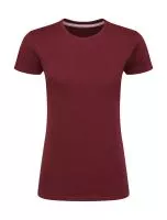 Signature Tagless Tee Women Burgundy