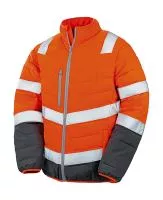 Soft Padded Safety Jacket Fluo Orange/Grey