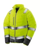 Soft Padded Safety Jacket Fluo Yellow/Grey