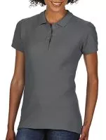 Softstyle® Ladies Double Pique Polo Charcoal