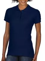 Softstyle® Ladies Double Pique Polo Navy