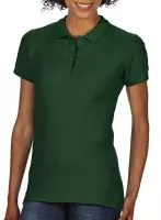 Softstyle® Ladies Double Pique Polo Forest Green