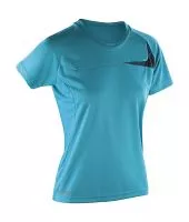 Spiro Ladies` Dash Training Shirt Aqua/Grey