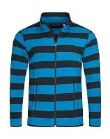 Striped Fleece Jacket Brilliant Blue