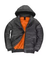 Superhood/men Jacket Dark Grey/Neon Orange