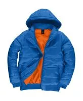 Superhood/men Jacket Royal/Neon Orange