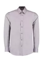 Tailored Fit Premium Contrast Oxford Shirt Silver Grey/Charcoal