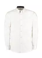 Tailored Fit Premium Contrast Oxford Shirt White/Navy