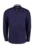 Tailored Fit Premium Contrast Oxford Shirt Navy/Light Blue