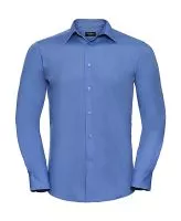 Tailored Poplin Shirt LS Corporate Blue