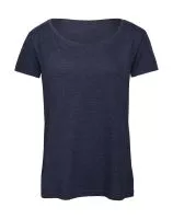 Triblend/women T-Shirt Heather Navy