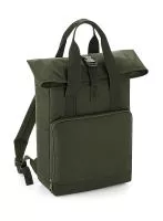 Twin Handle Roll-Top Backpack Olive Green