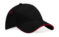 Ultimate 5 Panel Cap - Sandwich Peak Black/Classic Red