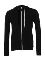 Unisex Poly-Cotton Full Zip Hoodie Black