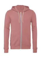 Unisex Poly-Cotton Full Zip Hoodie Mauve