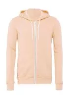 Unisex Poly-Cotton Full Zip Hoodie Peach