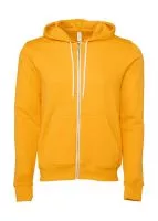 Unisex Poly-Cotton Full Zip Hoodie Gold