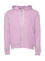 Unisex Poly-Cotton Full Zip Hoodie Lilac