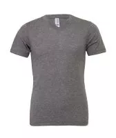 Unisex Triblend V-Neck T-Shirt Grey Triblend
