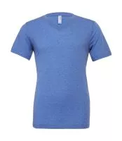 Unisex Triblend V-Neck T-Shirt Blue Triblend
