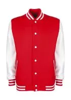 Varsity Jacket Fire Red/White