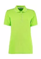 Women`s Classic Fit Essential Polo Lime/White