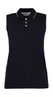 Women`s Classic Fit Sleeveless Polo Navy/White