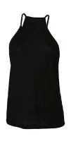 Women`s Flowy High Neck Tank Black