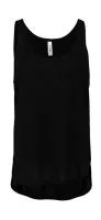 Women`s Flowy Side Slit Tank Black