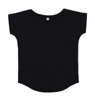 Women`s Loose Fit V Neck T Black