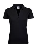 Women`s Luxury Stretch V Polo Black