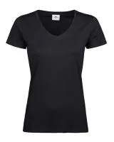 Women`s Luxury V-Neck Tee Black