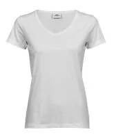 Women`s Luxury V-Neck Tee Fehér